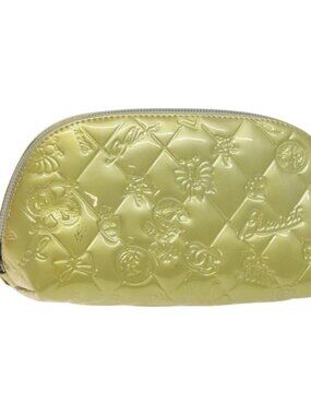 CHANEL Pouch Enamel Silver CC Auth bs26759